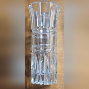 Heavy Cut Glass Vase